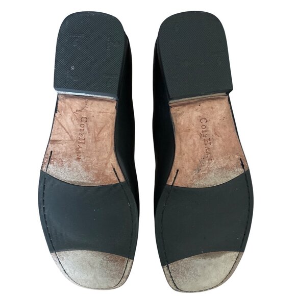 Cole Haan Black Leather Loafers Weave Stitching Slip-On Soft Leather Size 9 - Picture 6 of 6
